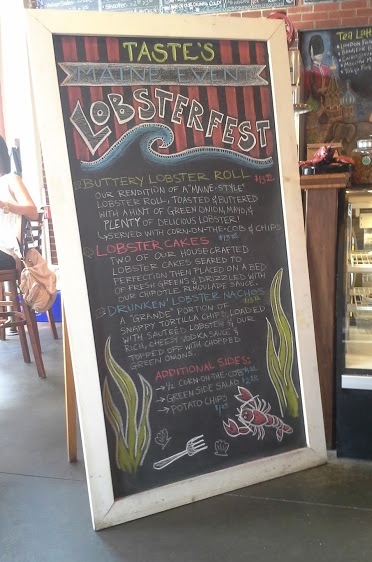 The "Lobsterfest" specials menu.
