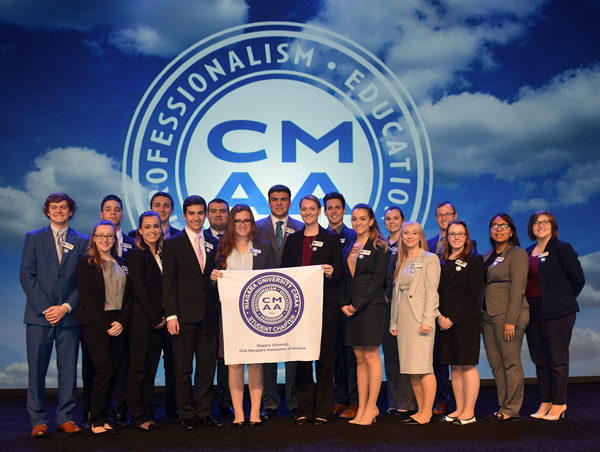 Members of Niagara University's CMAA student chapter.
