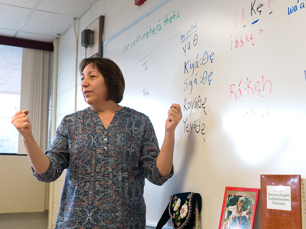 Mary `Betsy` Bissell is teaching a new course at Niagara University that introduces students to the Tuscarora language.