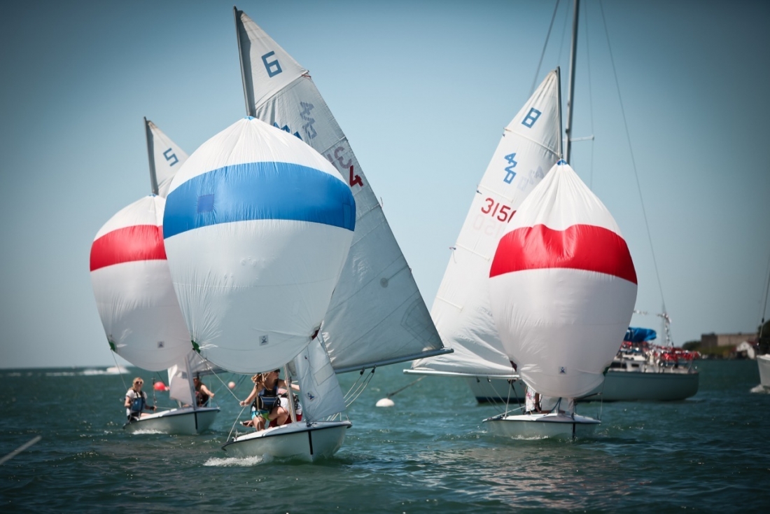 YYC Junior Sailors in the Niagara River waters off Old Fort Niagara. (photo by Amy Doyle)